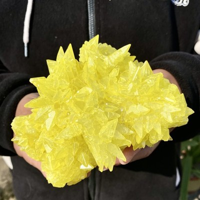 1.4LB Newly discovered natural yellow sulfur crystal quartz crystal mineral samp