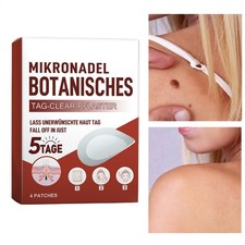 Natural Botanic Skin Tag Remover Patches, Microneedle Treatment, Herbal Formula