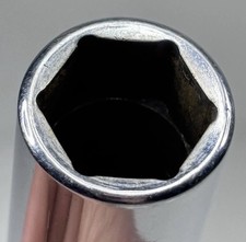 Snap On Tools SFSM14 3/8 Dr 6Pt Metric 14mm Flank Dr Deep Chrome Socket USA 2000