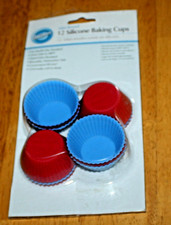 Wilton 12 PC MINI ROUND SILICONE BAKING CUPS 415-9448 - New 1.9"W x 1" Deep