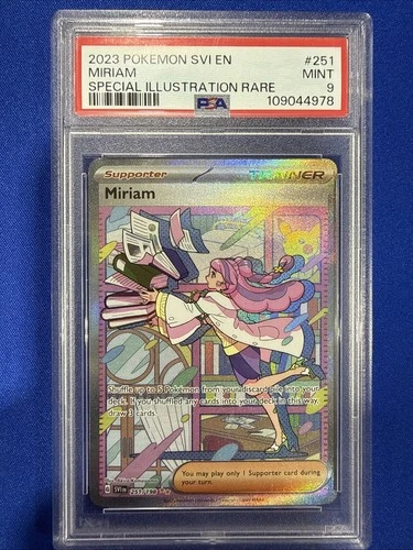 Pokémon Miriam 251/198 SV01 Scarlet & Violet Full Art Holo PSA 9 Rare