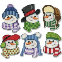 "Design Works Kreuzstich Stickpackung \"Weihnachtsbaumschmuck SchneemäNner Mit HüT"