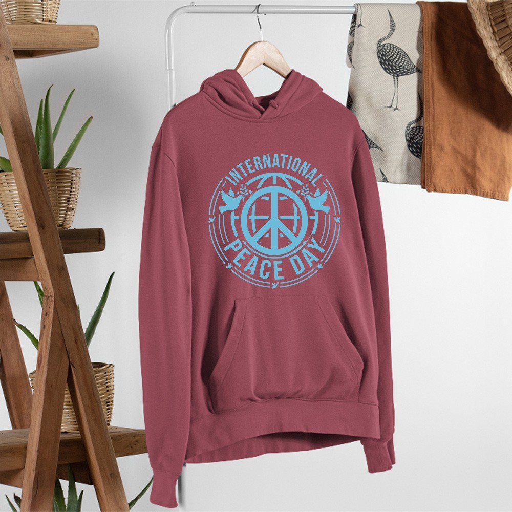 Sudadera International Peace Day Con Paloma Y Símbolo De La Paz Unisex