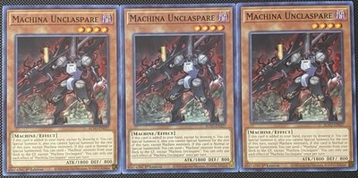 Machina Unclaspare BLVO-EN027 Blazing Vortex 1st Edition (x3) Yugioh