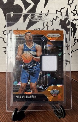 Panini 2019-20 Prizm Sensational Swatches Orange Prizm Zion Williamson #SS-ZWL  