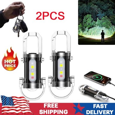 Portable Rechargeable Bright Keychain Flashlight Phone Charger,Emboadlie Mode AE