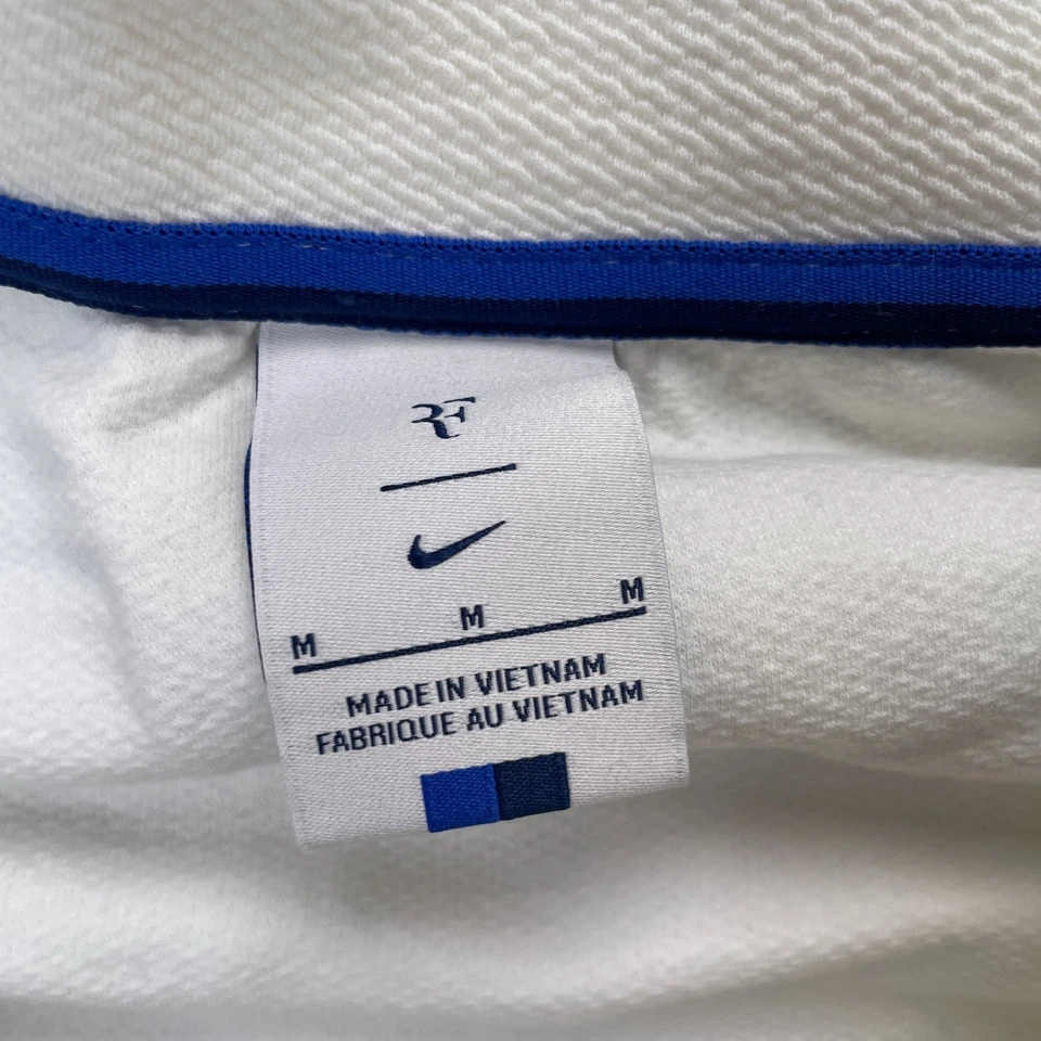 RF Nike Roger Federer Jacket Mens Medium White Sweater Tennis Track Full Zip  - Image 3 of 4