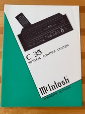MCINTOSH C35 OWNER'S MANUAL - ORIGINAL