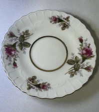 Vintage Rose Floral Tea Cup Saucer Pink Flower Small Plate Gold Trim 5.5”