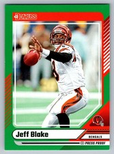 2024 Panini Donruss Green Press Proof #172 Jeff Blake - Cincinnati Bengals