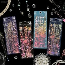 4 Types  Pet Holographic Silver Foil Borders Decorative Stickers  cute sticker