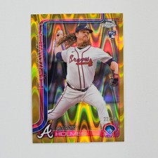 2025 Topps Chrome #169 Grant Holmes Gold RayWave Refractor Rookie RC 22/50