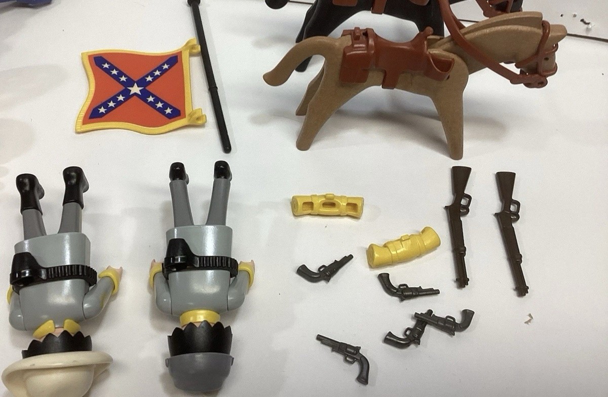 Vintage RARE PLAYMOBIL Confederate Soldiers Civil War Set 3783 for