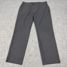 Michael Kors Flat-Front Dress Trouser Pant Men's Sz 34x30 Actual 34x29.5 Gray