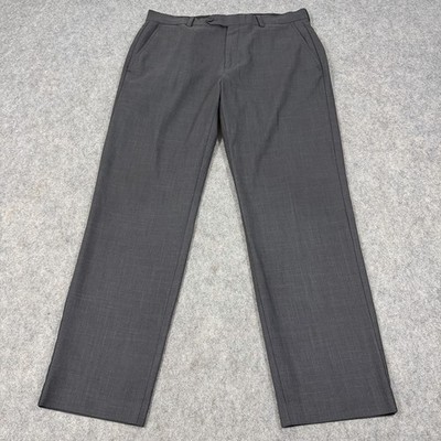 Michael Kors Flat-Front Dress Trouser Pant Men's Sz 34x30 (Actual 34x29.5) Gray
