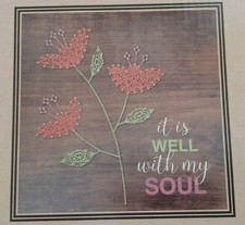 String Art Kit IT IS WELL WITH MY SOUL 10" x 10" Country Faith Farmhouse Craft