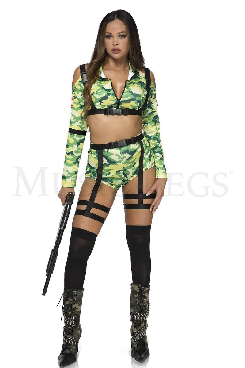 ファッションボディー Special Operations Paratrooper 5 Pc Open Shoulder Zip Up Crop
