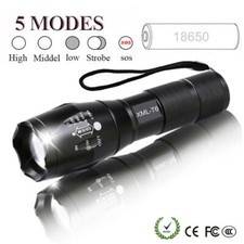 1/2Stk Polizei LED Taschenlampe Taktische Militär Zoom Camping Flash licht Neu