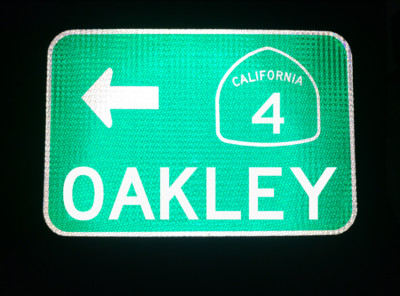 OAKLEY California Highway 4 route road sign 18''x12'', Contra Costa County