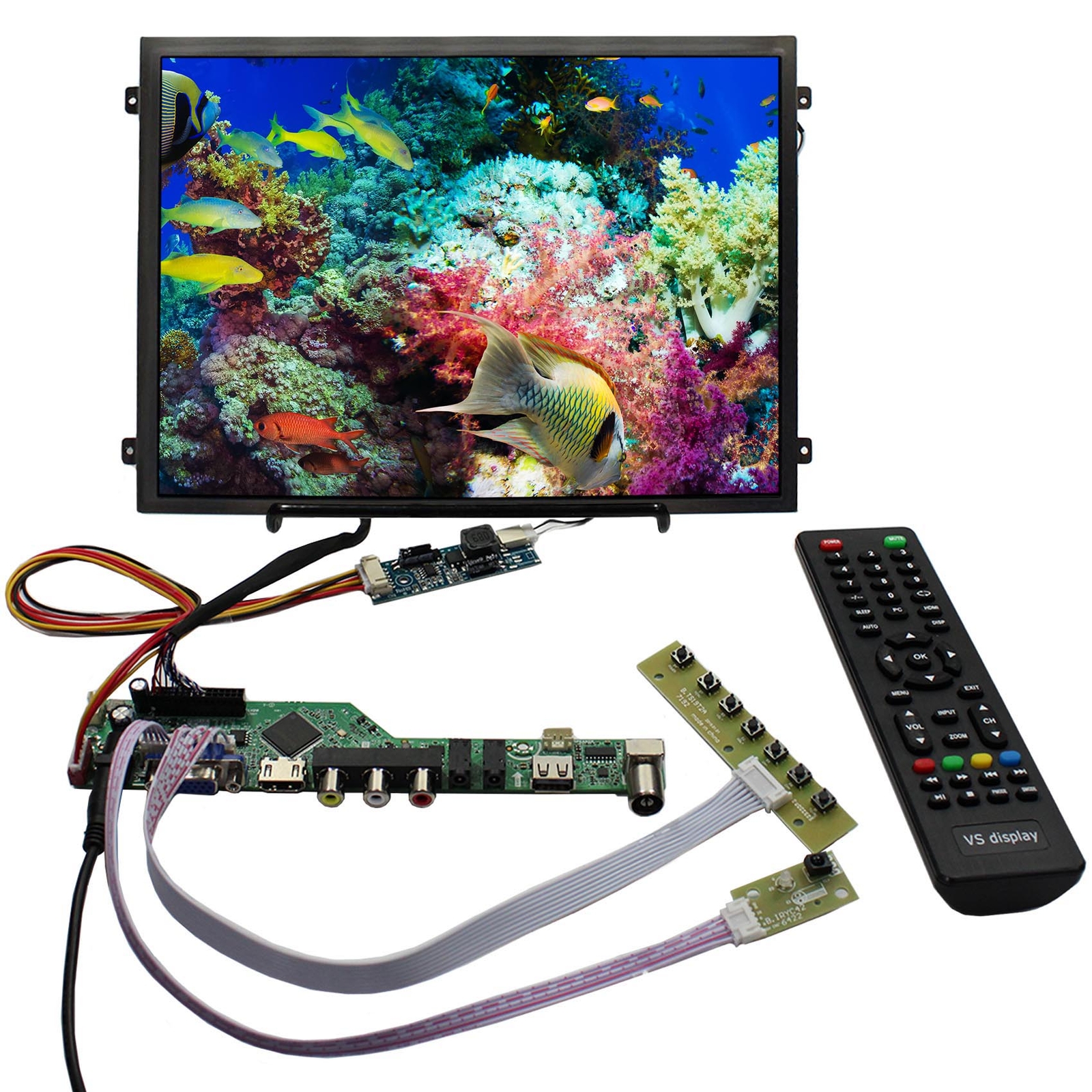 10.4inch 1024x768 500nit LCD Screen HD VGA AV USB LCD Controller Board