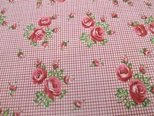 Red Roses 'Criss Cross Corsage' - Free Spirit - Cotton - BTY 36" Lx 44" - NICE!