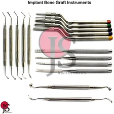 Implant Bone Graft Sinus Lift Elevators Osteotome Chisel Compactor Dental 16PCS