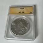1896 $1 MORGAN SILVER DOLLAR ANACS MS64 #4406968 Philadelphia
