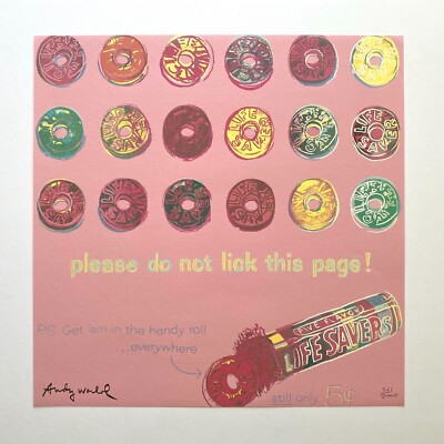 ANDY WARHOL RARE 1986 LMT EDT LARGE FINE ART LITHOGRAPH PRINT