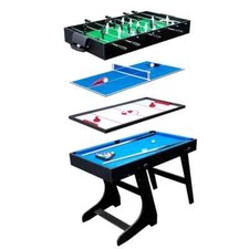 Tavolo multigioco 4 in 1- Biliardino, Ping Pong, Hockey da tavolo, Biliardo