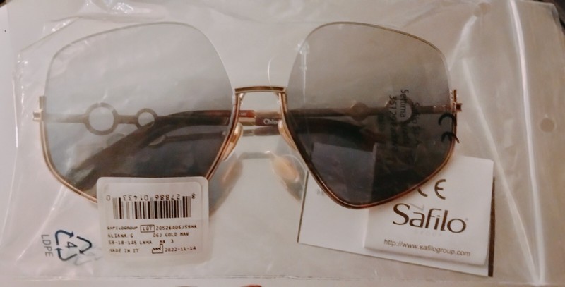 Jimmy Choo Women's Geometric Rose Gold Chloe Framed Navy Lens Sunglasses. NEW!!!
