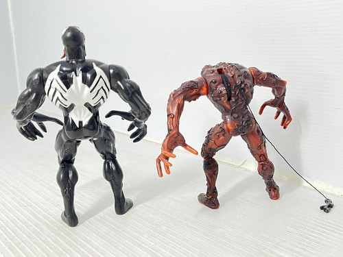 Vintage 1997 ToyBiz Marvel Web Flyers Sneak Attack Carnage + Venom Action Figure - Bild 6 von 10