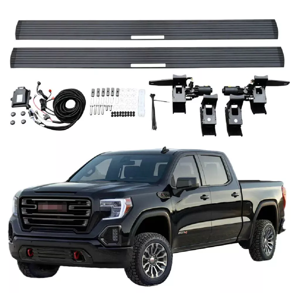 2PCS Deployable Running Boards Fit For GMC Sierra 1500 2019 2023