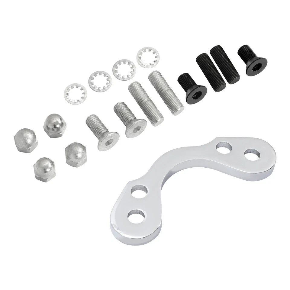 Adaptador de árbol de manillar Springer abrazadera superior elevador de 3,5" apto para Harley DNA Chopper Foto 2 de 4