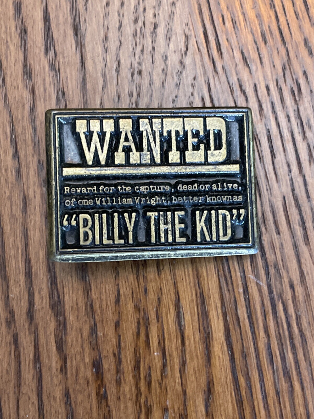 Rare Vintage Billy The Kid Belt Buckle. “WANTED” Post… Gem