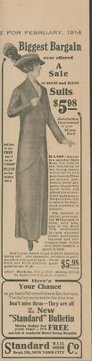 1914 Standard Spring Suit Bulletin Offer Biggest Bargain Style Ad HL1