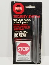 Vintage Pen Prevent-A-Theft Invisible Ink Spy Pen Marker, Security System, NOS