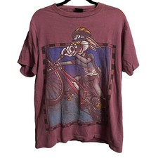 LOONEY TUNES Vintage 1995 Warner Bros. Bugs Bunny Big Graphic Print T-shirt Tee