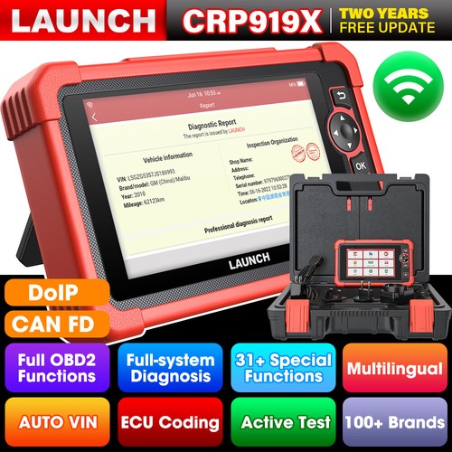 2025 Launch CRP919X PRO Elite OBD2 Diagnosegerät Scanner Alle Systeme ECU CODING