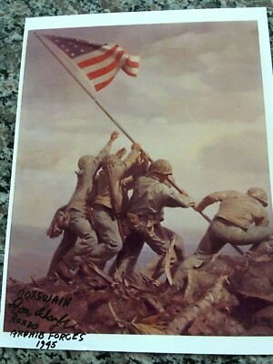 RON SCHARFE US NAVY COXSWAIN IWO JIMA NAVY COXSWAIN RARE IWO JIMA SIGNED PHOTO