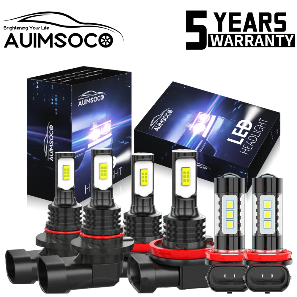 For 2019-2022 Ram 1500 2500 3500 Combo LED Headlight Hi/Lo + Fog Light Bulbs