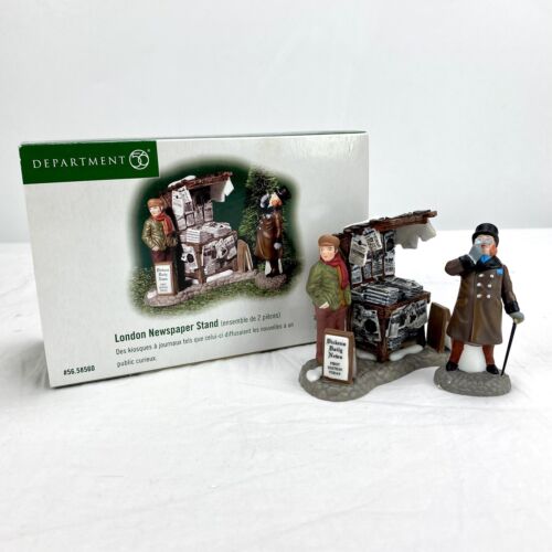 Department 56 Dickens' Village LONDON NEWSPAPER STAND #56.58560 in Box Dept 56 - Picture 1 of 11
