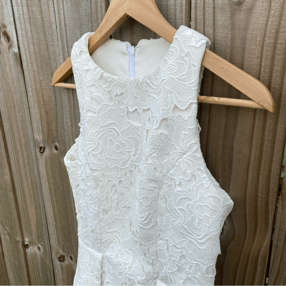 Keepsake Floral Lace White Fit and Flare Mini Dress | eBay Keepsake Floral Lace White Fit and Flare Mini Dress | eBay