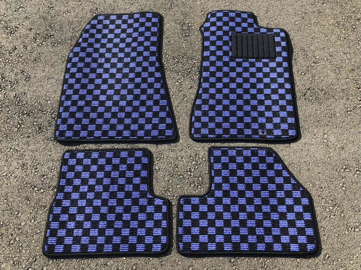 日本製 ブルーカーペット Nissan Silvia 180SX S13 Check Blue Floor Mat Car Mat Made in Japan