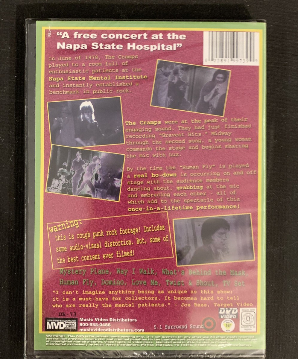 The Cramps Live at Napa State Mental Hospital 1978 DVD Sealed New