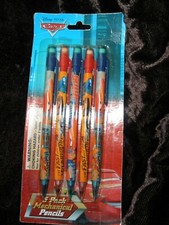 NEW by DISNEY PIXAR, "CARS" 5 PACK MECHANICAL PENCILS FREE USA SHIPPING