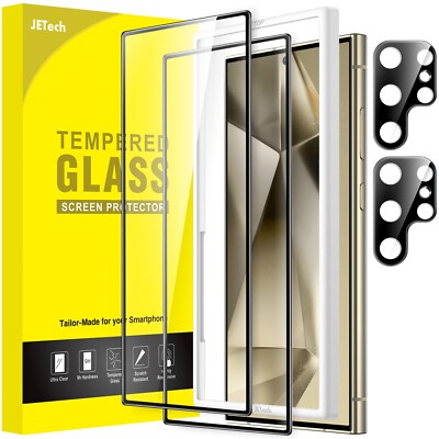 JETech Screen Protector for Samsung Galaxy S24 Ultra 5G 6.8-Inch, 2-Pack