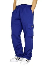 MEN'S FLEECE CARGO HEAVYWEIGHT SWEATPANTS WITH DRAWSTRING M-5XL 