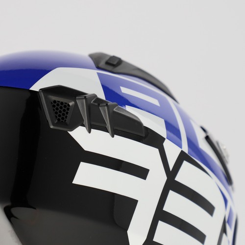 Casco Jet Acerbis JET ARIA GRAPHIC Nero Blu Moto Scooter ECE 2206 - Foto 8 di 10