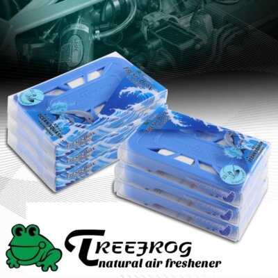 6PK 2.8OZ TREE FROG CLASSIC OCEAN SQUASH NATURAL EXTREME AIR FRESHENER FRESH BOX