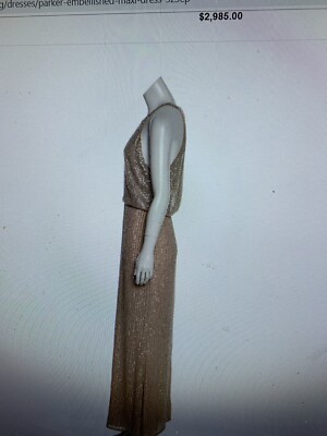 Parker Embellished Maxi Dress Pale pink and silver Parker . Worth More Then  $650 | eBay